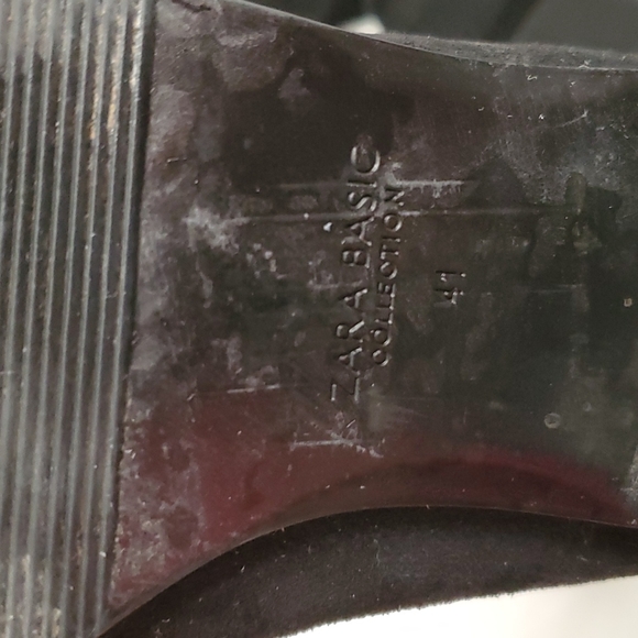 Zara woman's black knee high suade boots size 10 - Picture 7 of 15